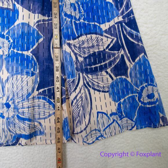 New! Lost + Wander Levka Floral Wrap Midi Dress blue, size‎ S - Picture 10 of 16